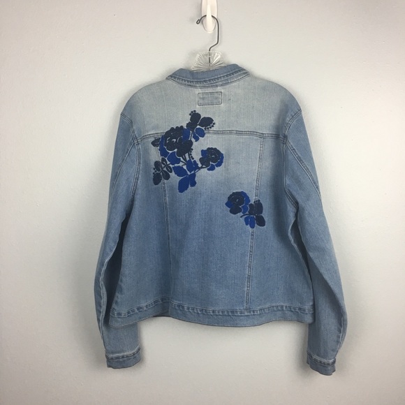Hannah Jackets & Blazers - BEAUTIFUL JEAN JACKET WITH EMBROIDERED BACK  XL